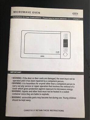 DeLonghi Microwave, Oven Grill - Black 